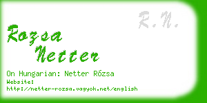 rozsa netter business card